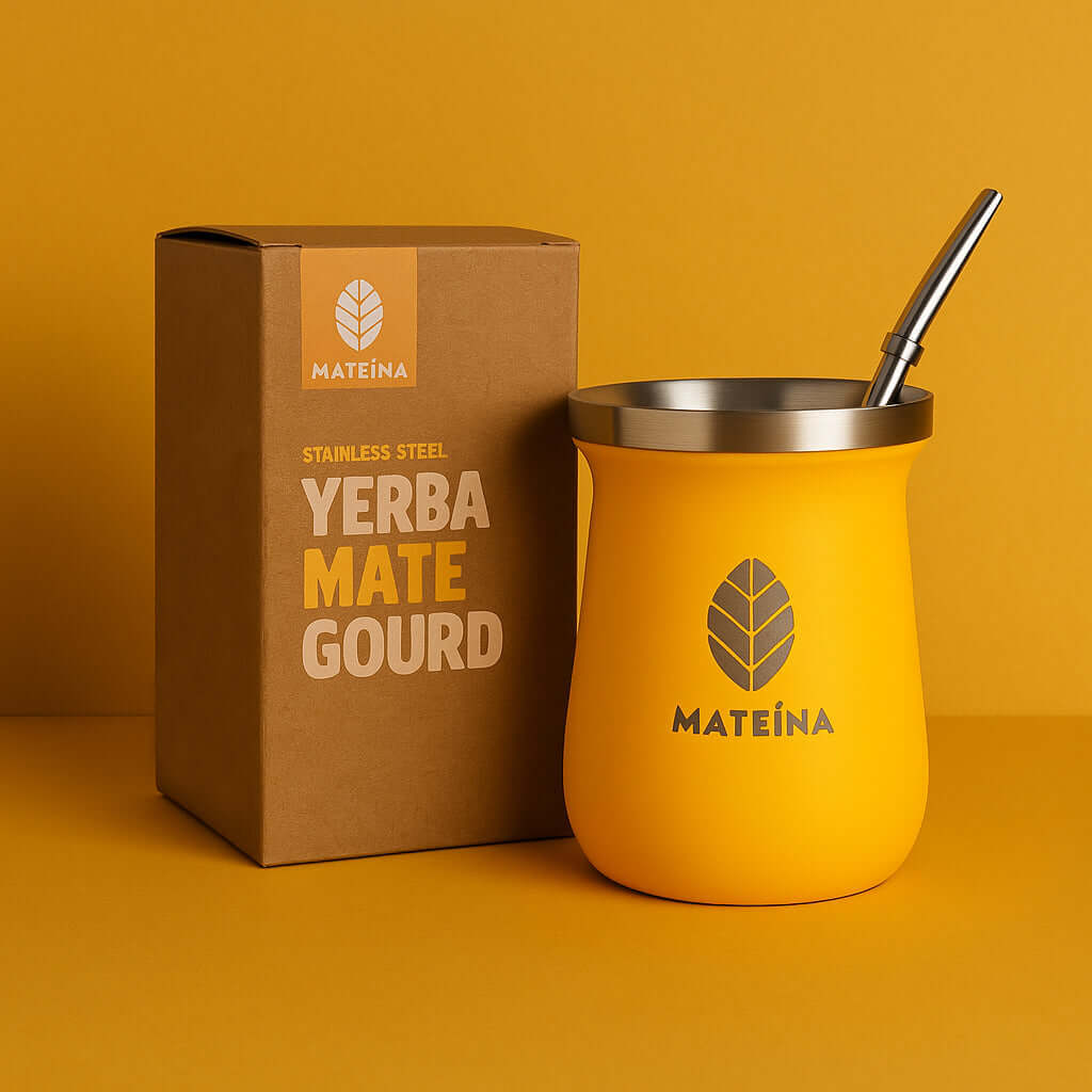 Yellow Mate Gourd & Bombilla Set