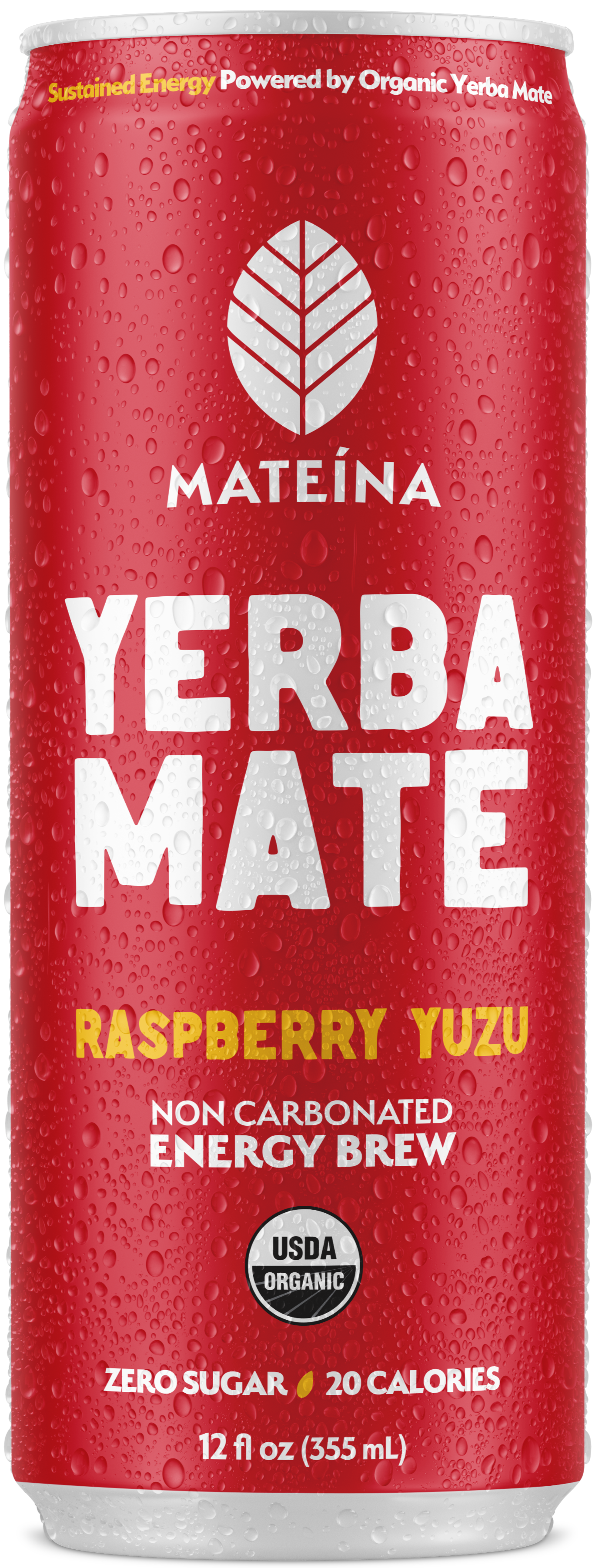 Raspberry Yuzu – Zero Sugar Yerba Mate – Mateína